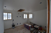 Floor delivered Control Shed iinside painted